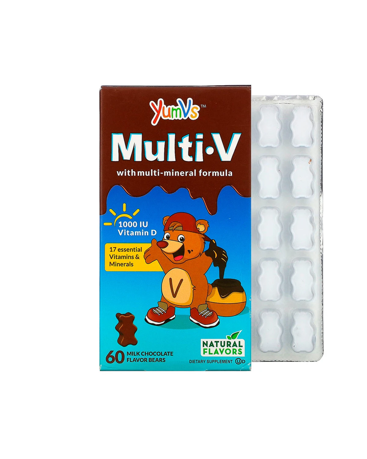 Мультивитамины для детей вкус молочного шоколада | 60 шт YumV's 20201865
