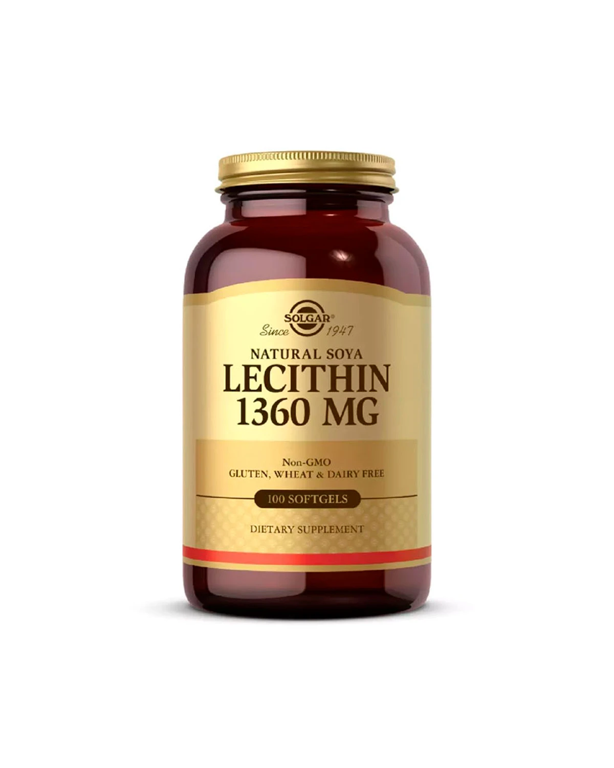 Лецитин неотбеленный 1360 мг | 100 кап Solgar 20201906