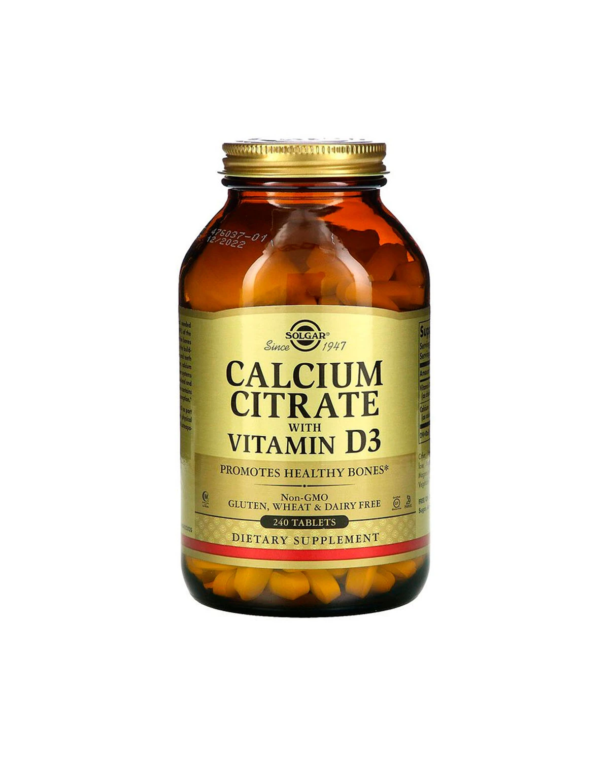Кальций цитрат с витамином D3 | 240 таб Solgar 20201937