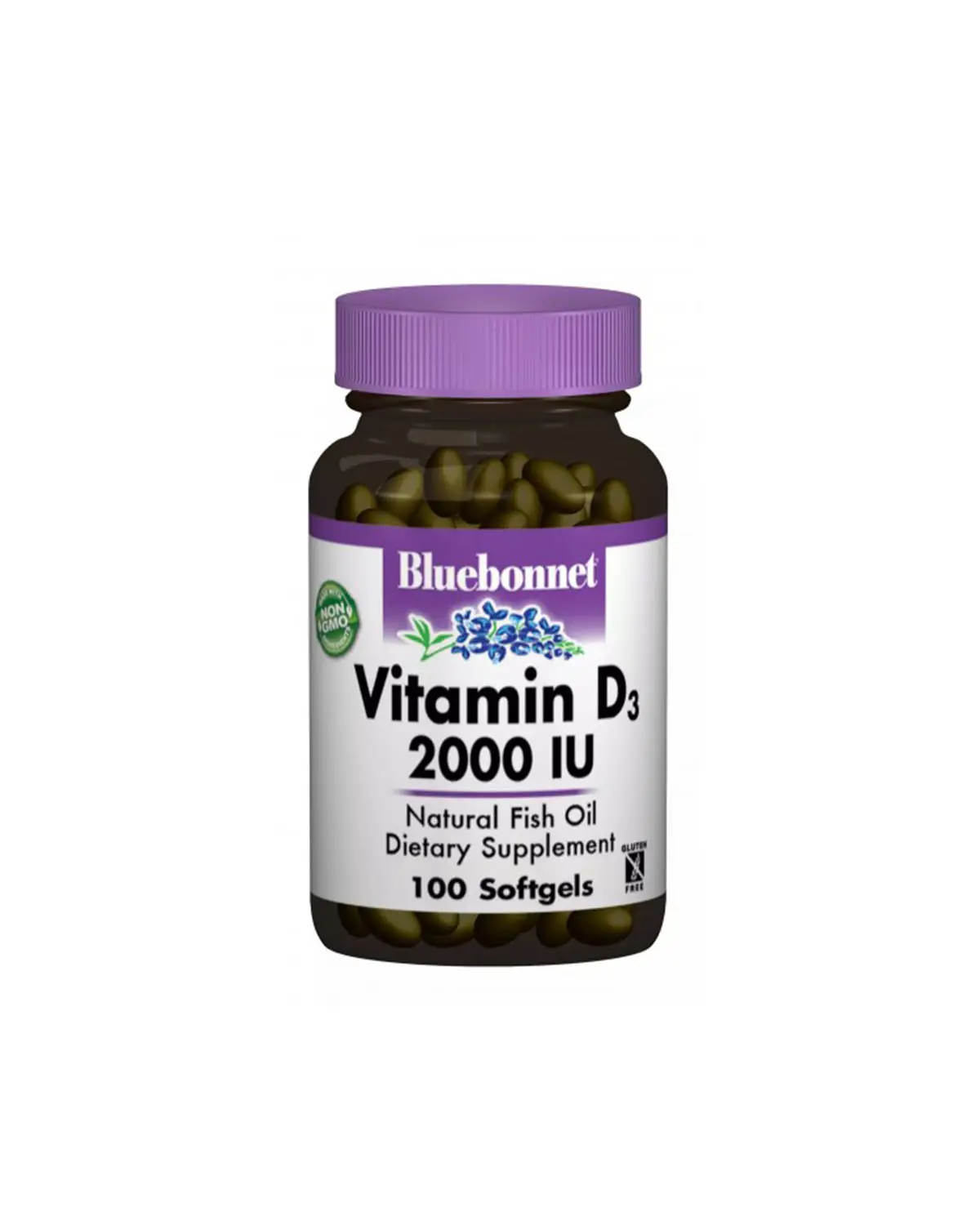 Витамин D3  2000 МЕ - 100 кап Bluebonnet Nutrition 20202026