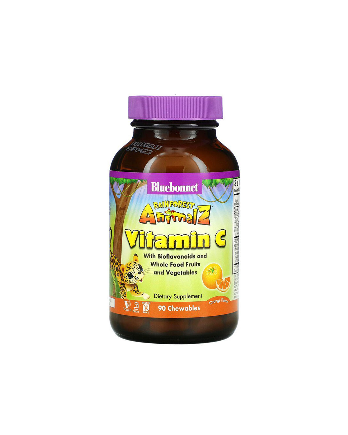 Витамин С для детей вкус апельсина | 90 жев таб Bluebonnet Nutrition