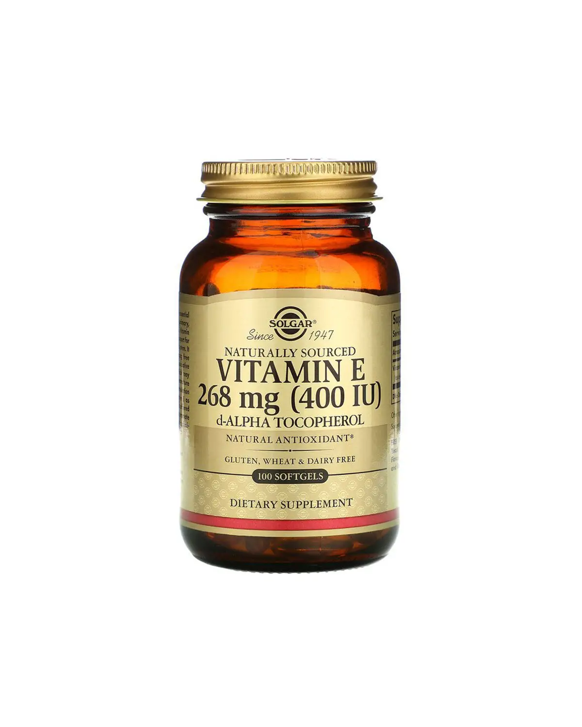 Витамин Е 268 мг | 100 кап Solgar 20202699