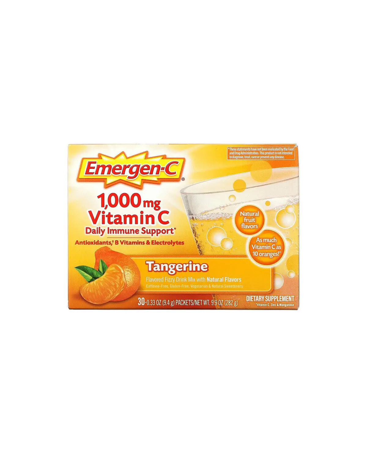 Витамин С порошок вкус мандарина 1000 мг | 30 пакетов Emergen-C 20202714