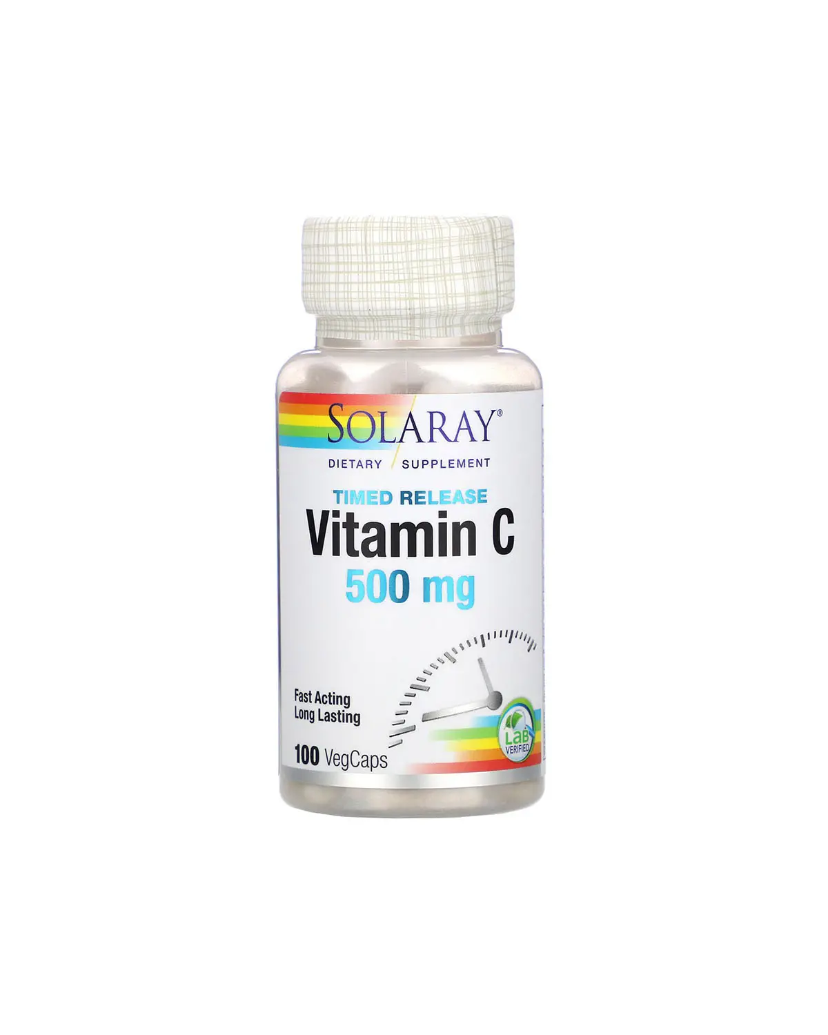 Витамин С двухфазное высвобождение 500 мг | 100 кап Solaray 20202842