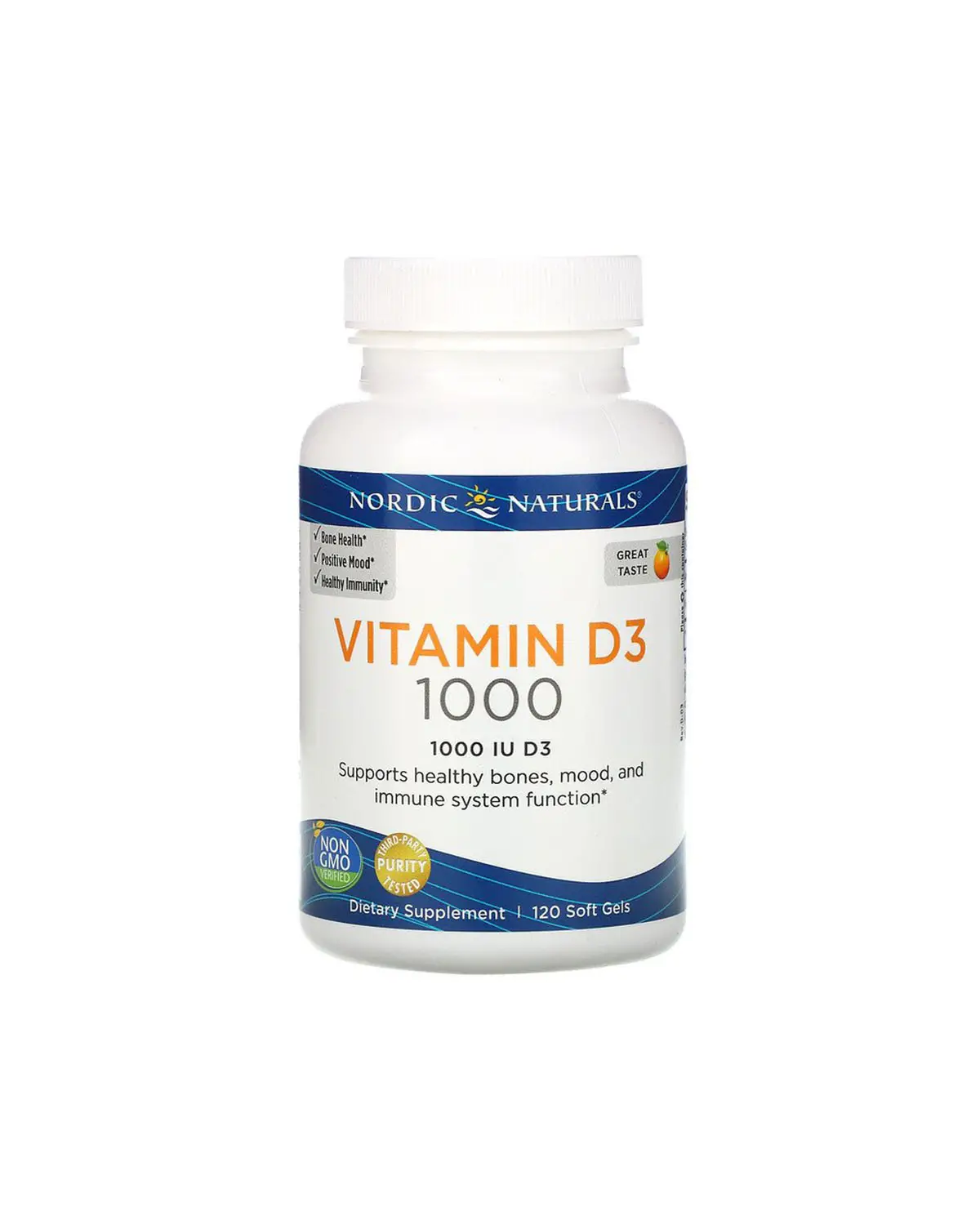 Витамин D3 1000 МЕ апельсин | 120 кап Nordic Naturals 20202903