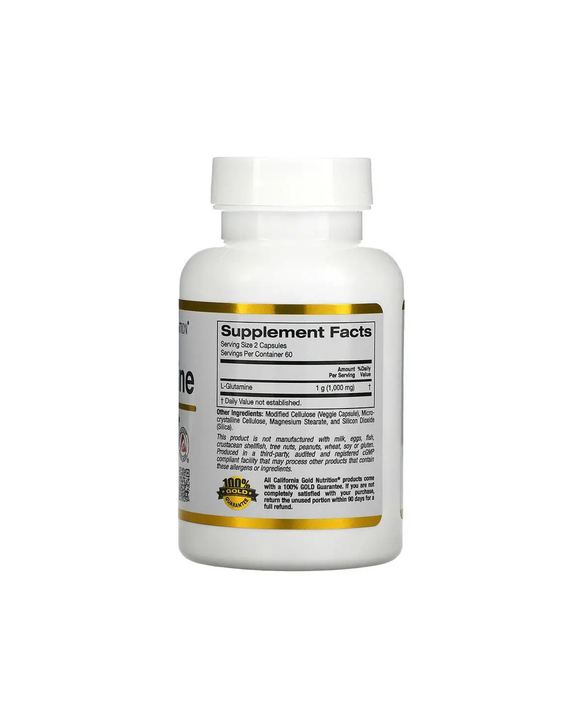 L-глутамин |  120 кап California Gold Nutrition