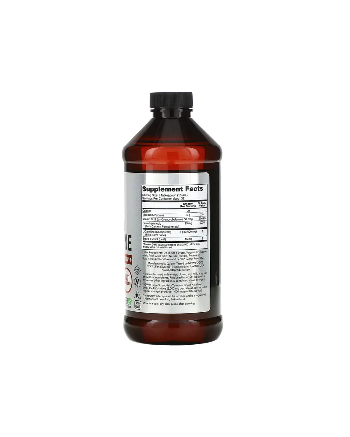 L-Карнитин жидкий 3000 мг | 473 мл Now Foods
