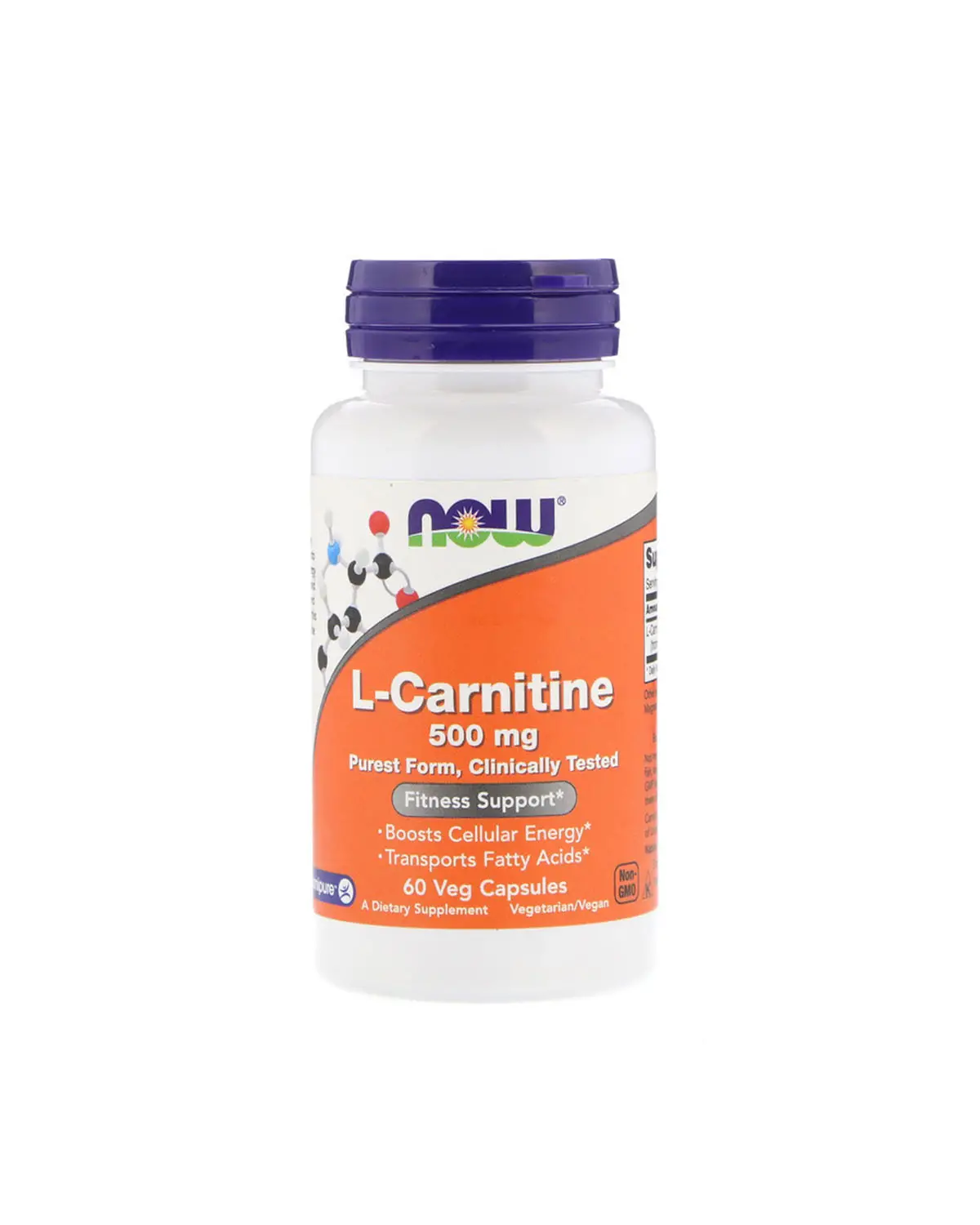 L-Карнитин 500 мг | 60 кап Now Foods 20203035