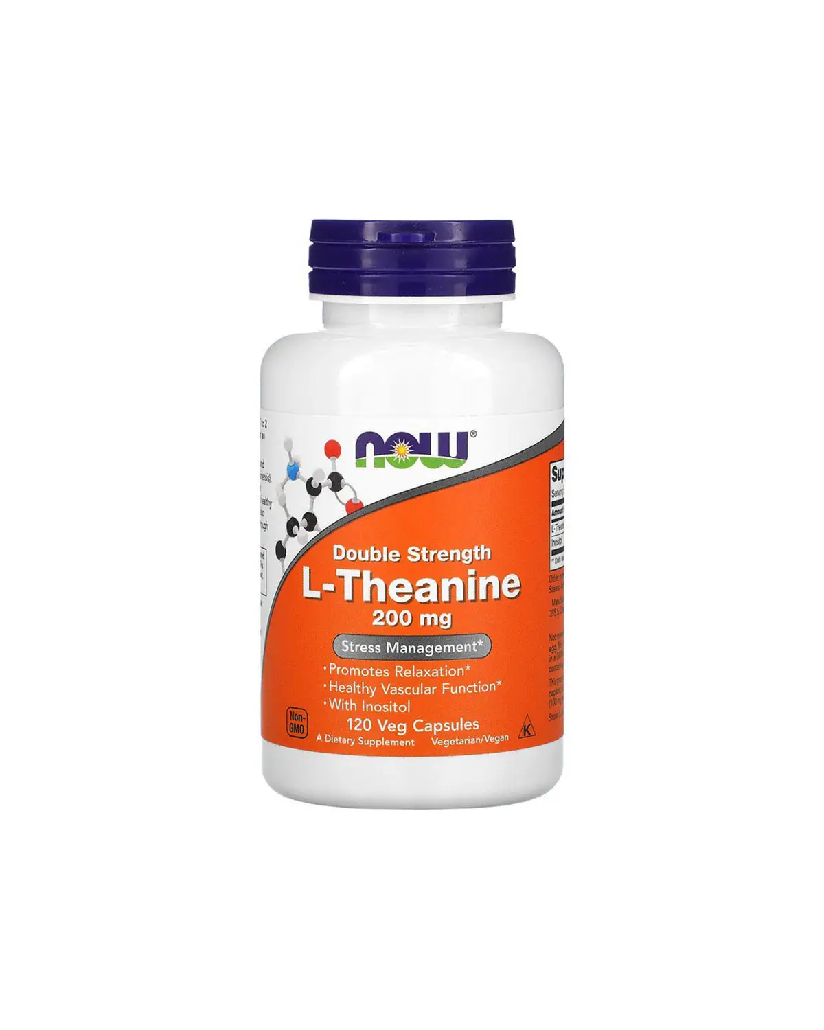 L-Теанин двойная сила 200 мг | 120 кап Now Foods 20203049