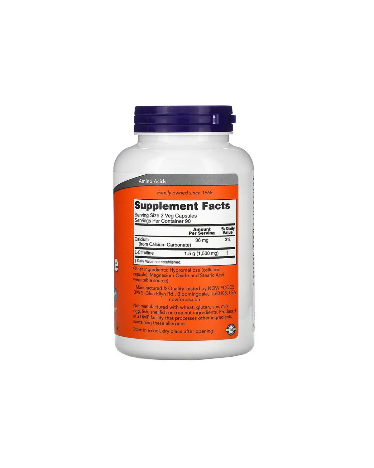 L-Цитруллин 750 мг | 180 кап Now Foods