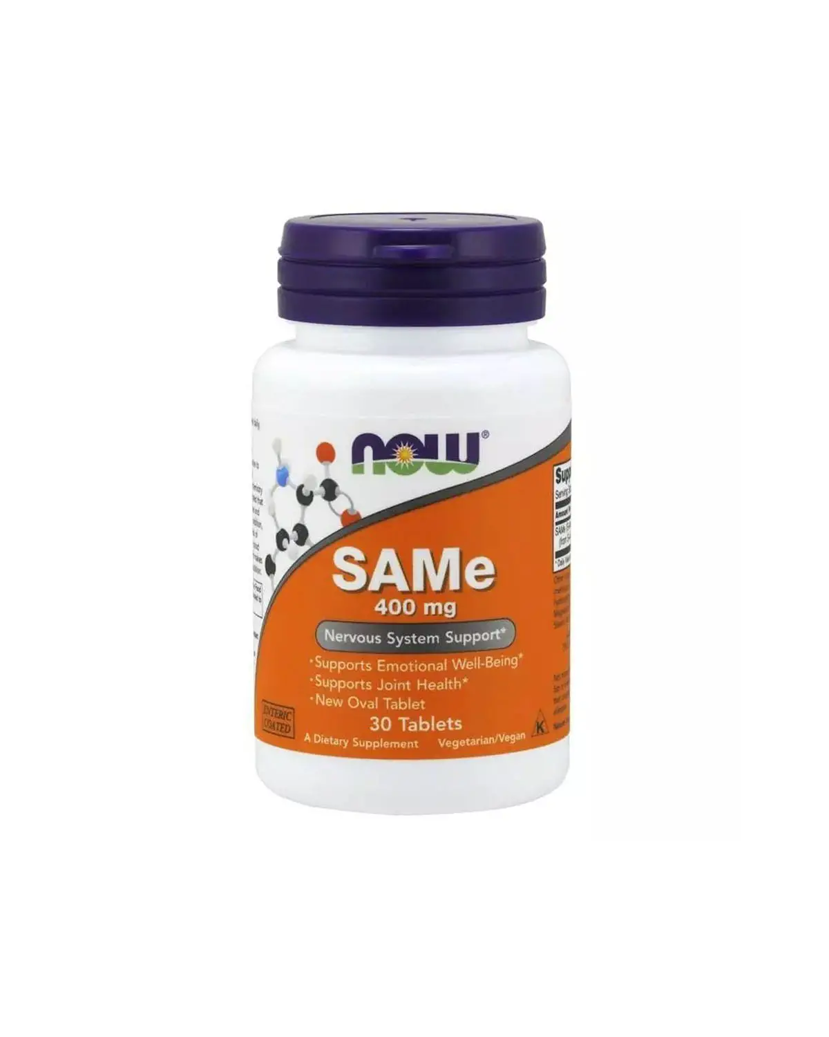SAMe (C-Аденозил-Л-Метіонін) 400 мг | 30 таб Now Foods 20203075