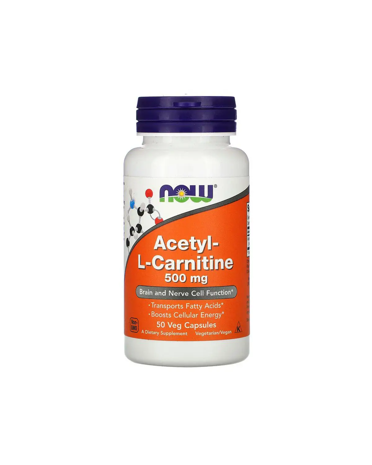 Ацетил-L-карнитин 500 мг | 50 кап Now Foods 20203111
