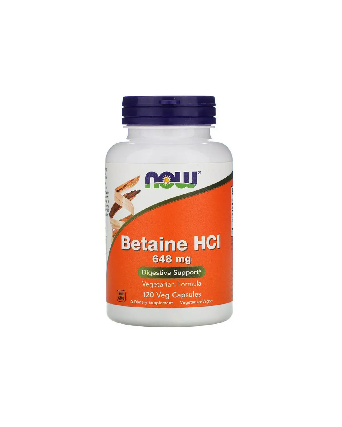 Бетаїн HCl 648 мг | 120 кап Now Foods 20203120