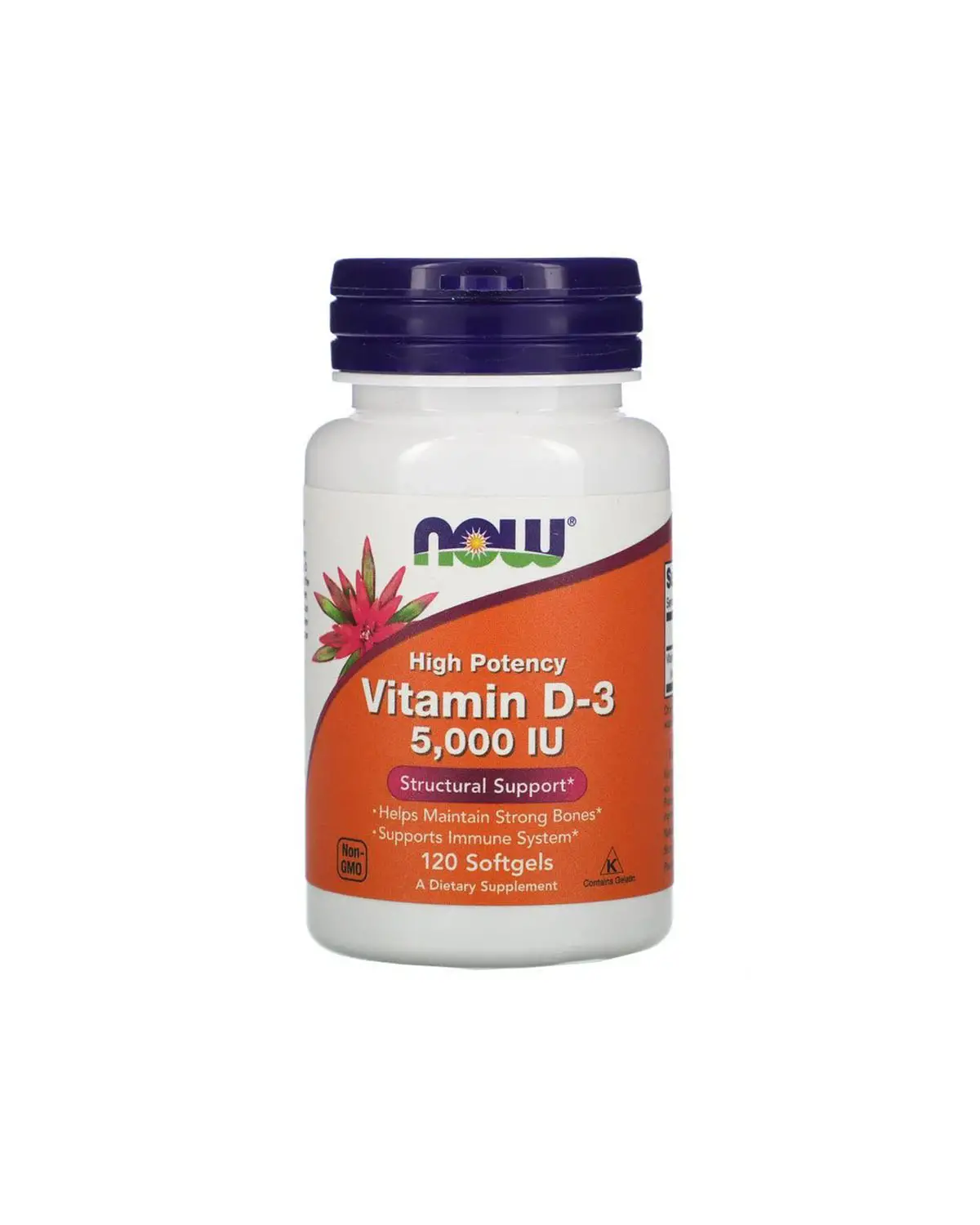 Вітамін D3 5000 МО - 120 кап Now Foods 20203147