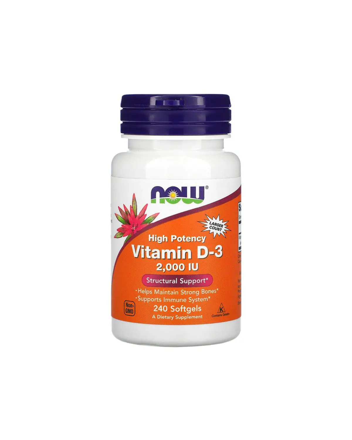 Витамин D3 2000 МЕ - 240 кап Now Foods 20203150
