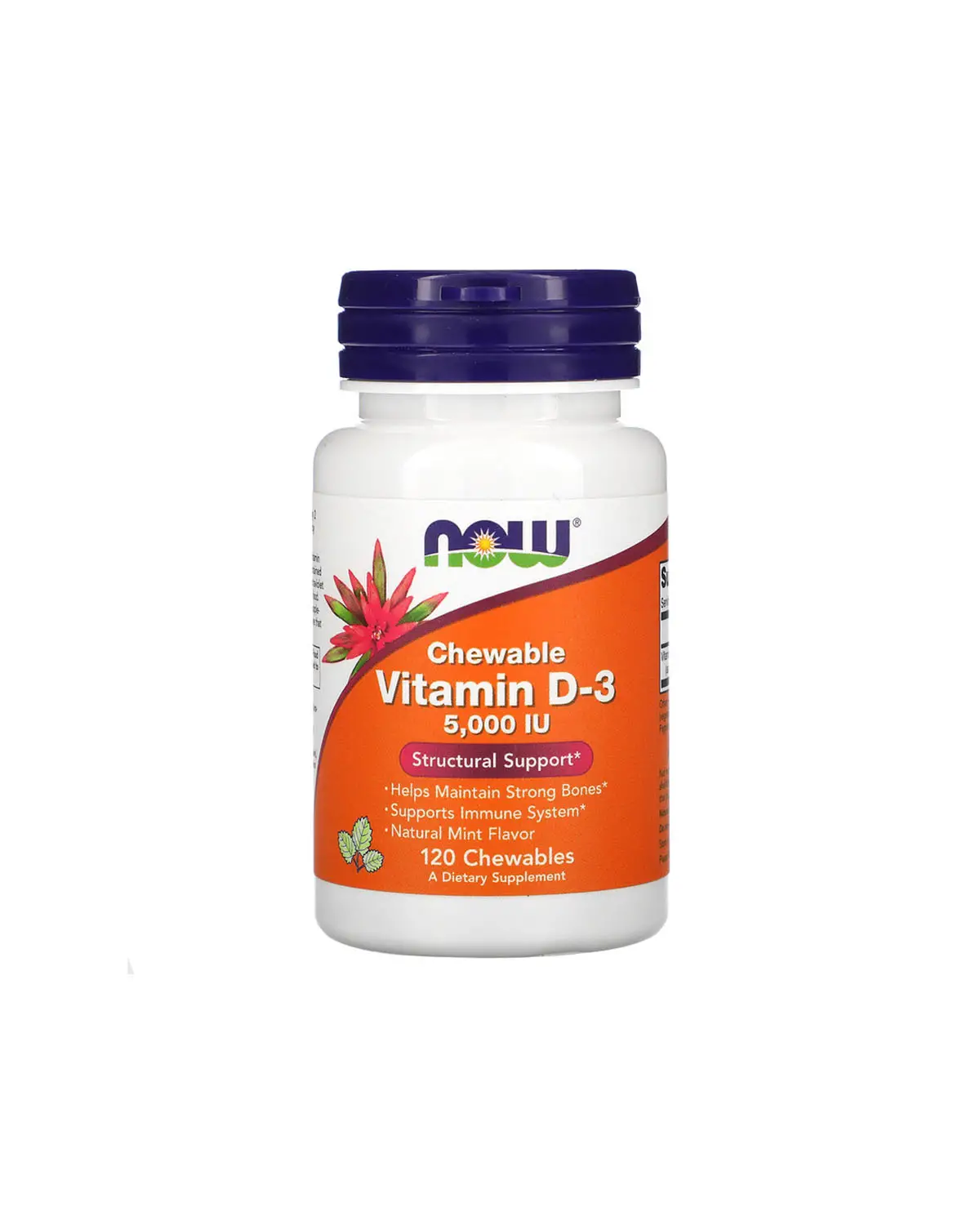 Витамин D3 5000 МЕ | 120 жев таб Now Foods