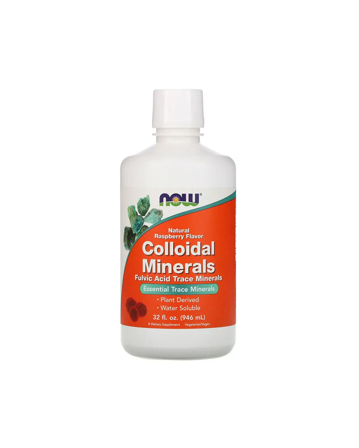 Коллоидные минералы вкус малины | 946 мл Now Foods