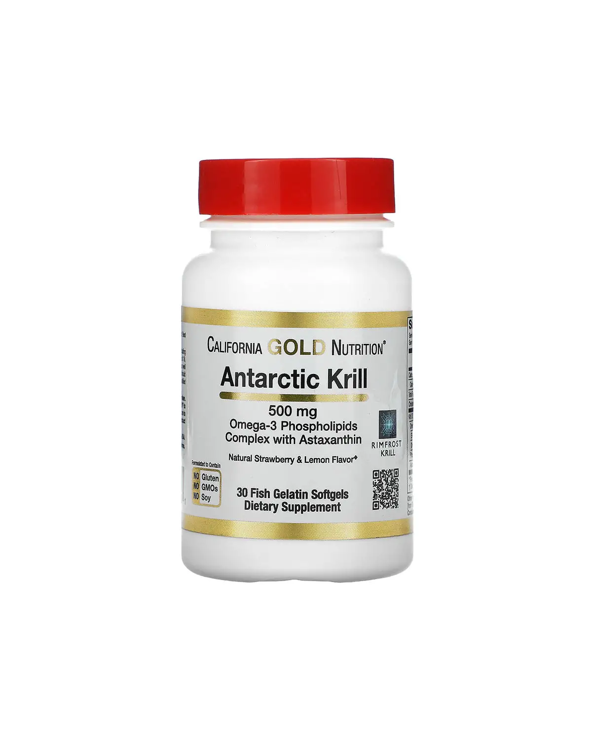 Масло криля с астаксантином 500 мг | 30 кап California Gold Nutrition 20203552