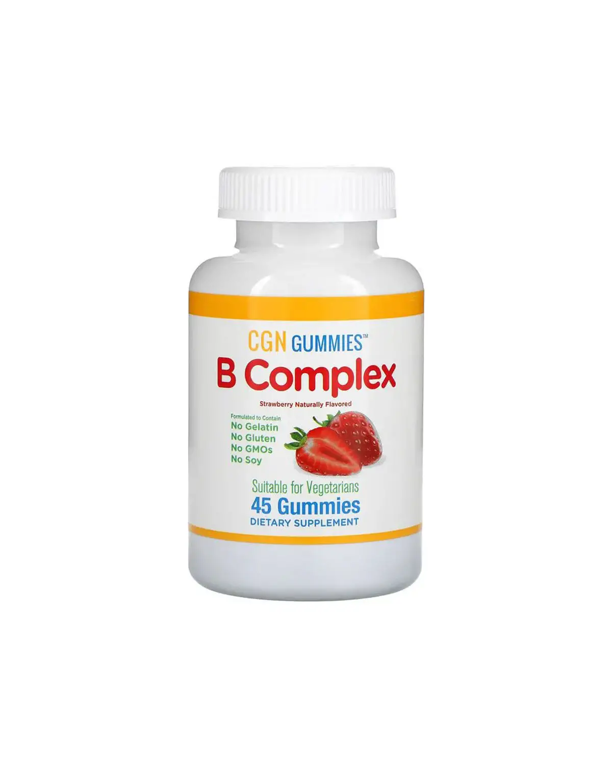 Комплекс витаминов B клубничный вкус | 45 жев таб California Gold Nutrition