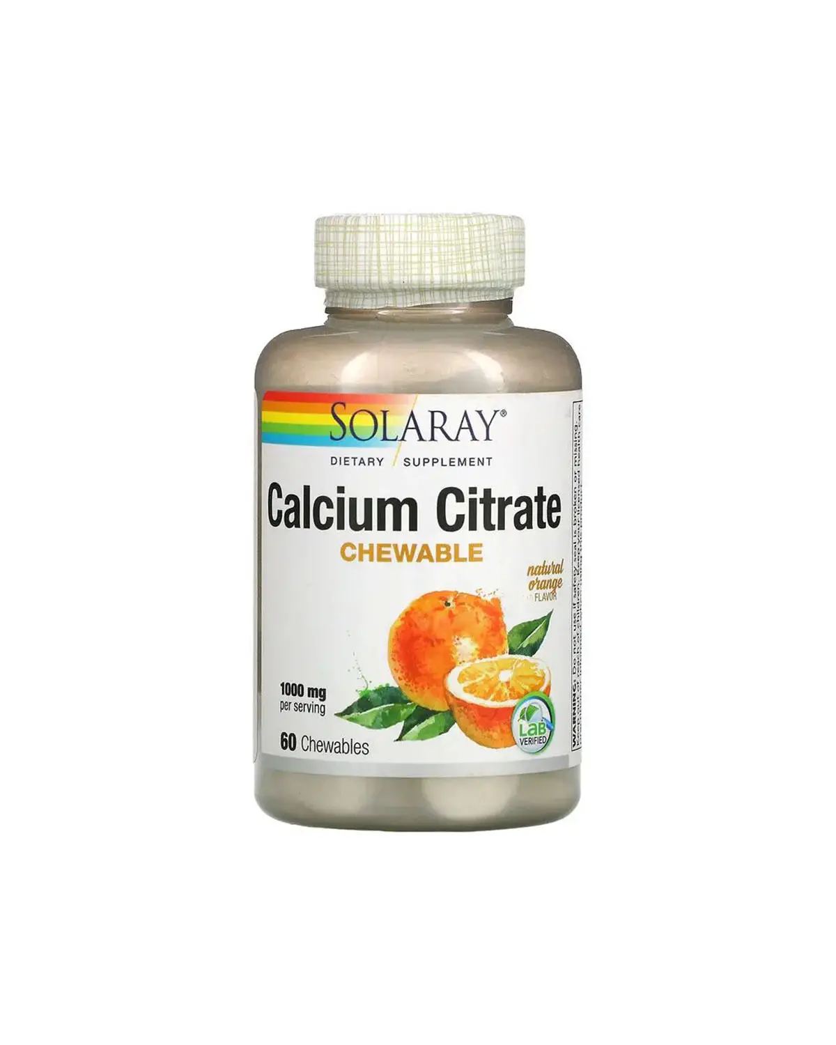 Кальций цитрат вкус апельсина 250 мг | 60 жев таб Solaray 20203636