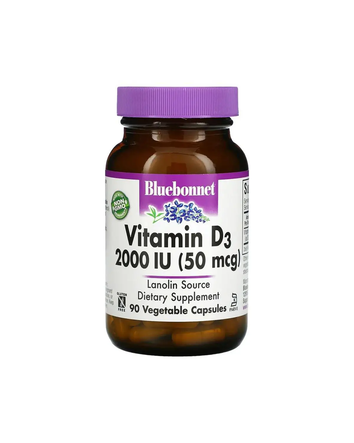 Вітамін D3 2000 МО | 90 кап Bluebonnet Nutrition 20203664