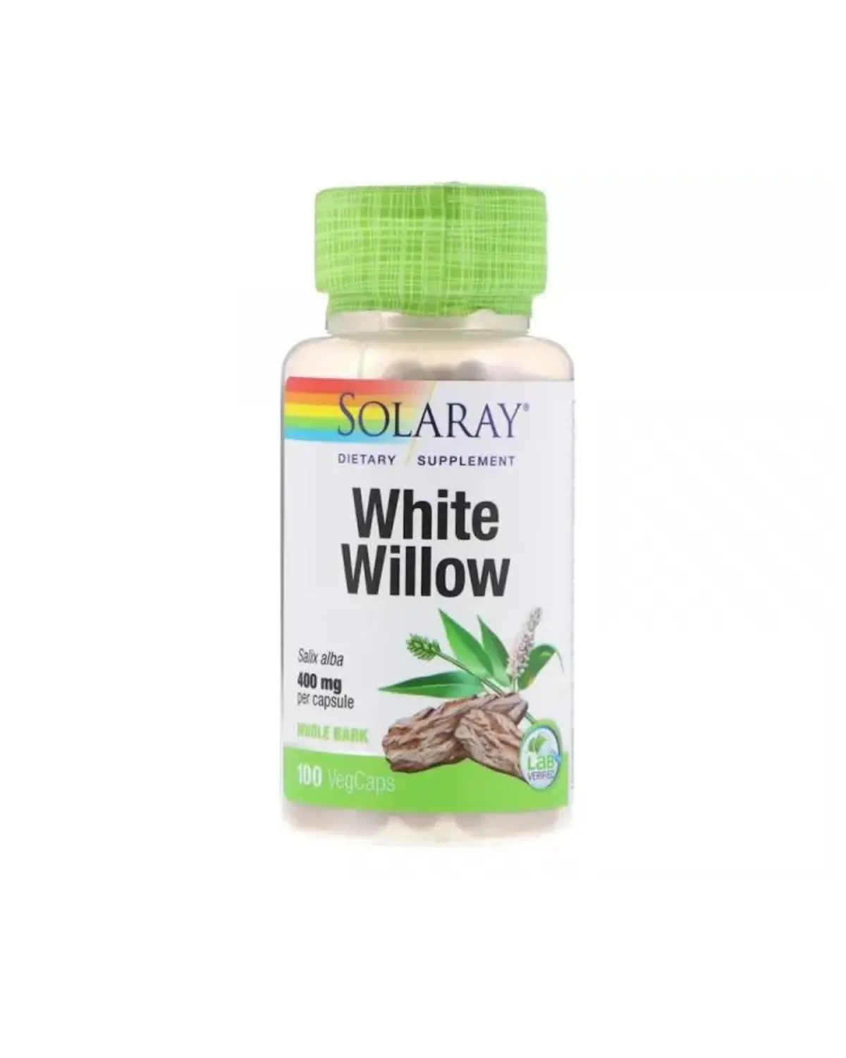 Белая ива 400 мг | 100 кап Solaray 20203723