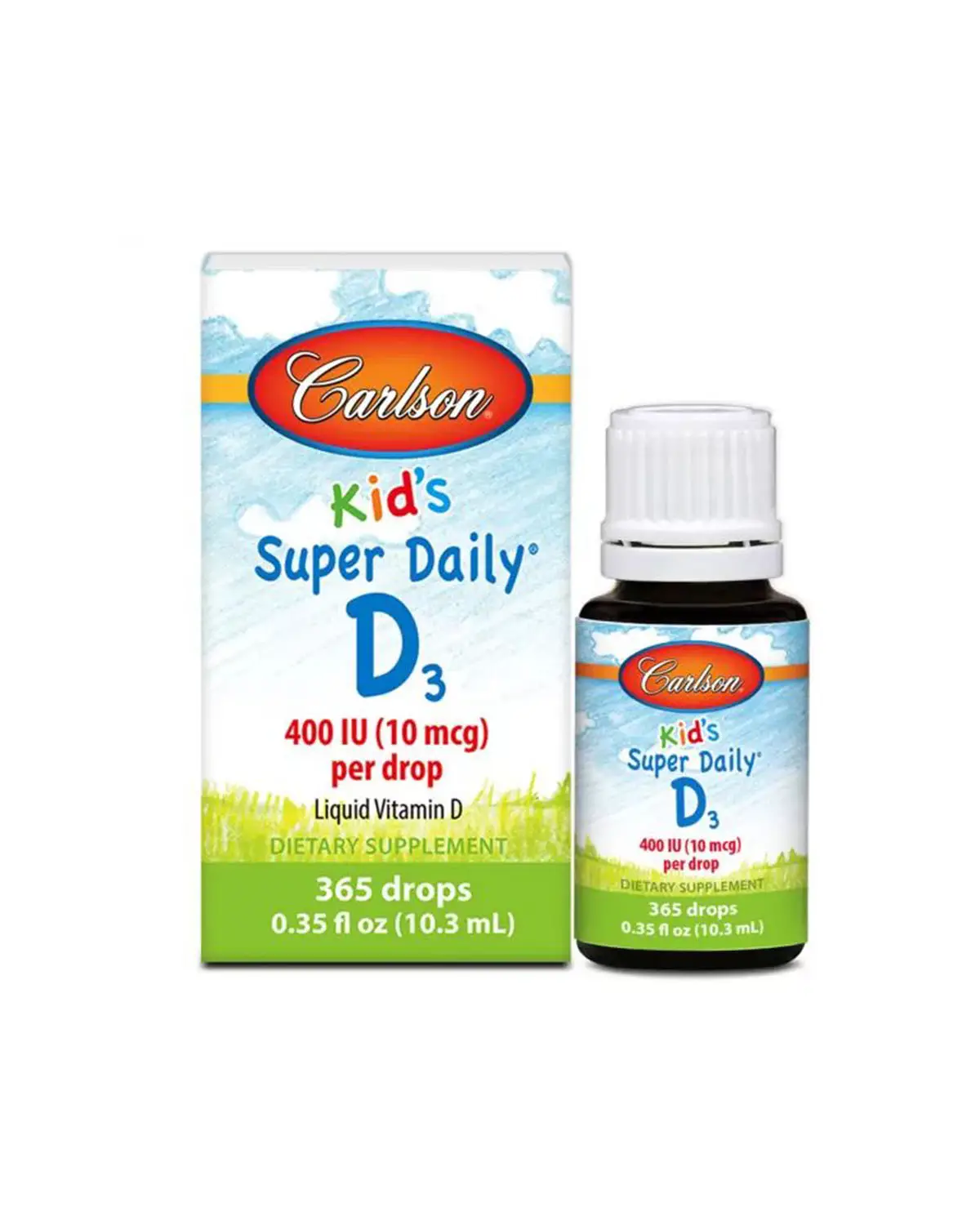 Витамин D3 для детей 400 МЕ | 10,3 мл Carlson Labs