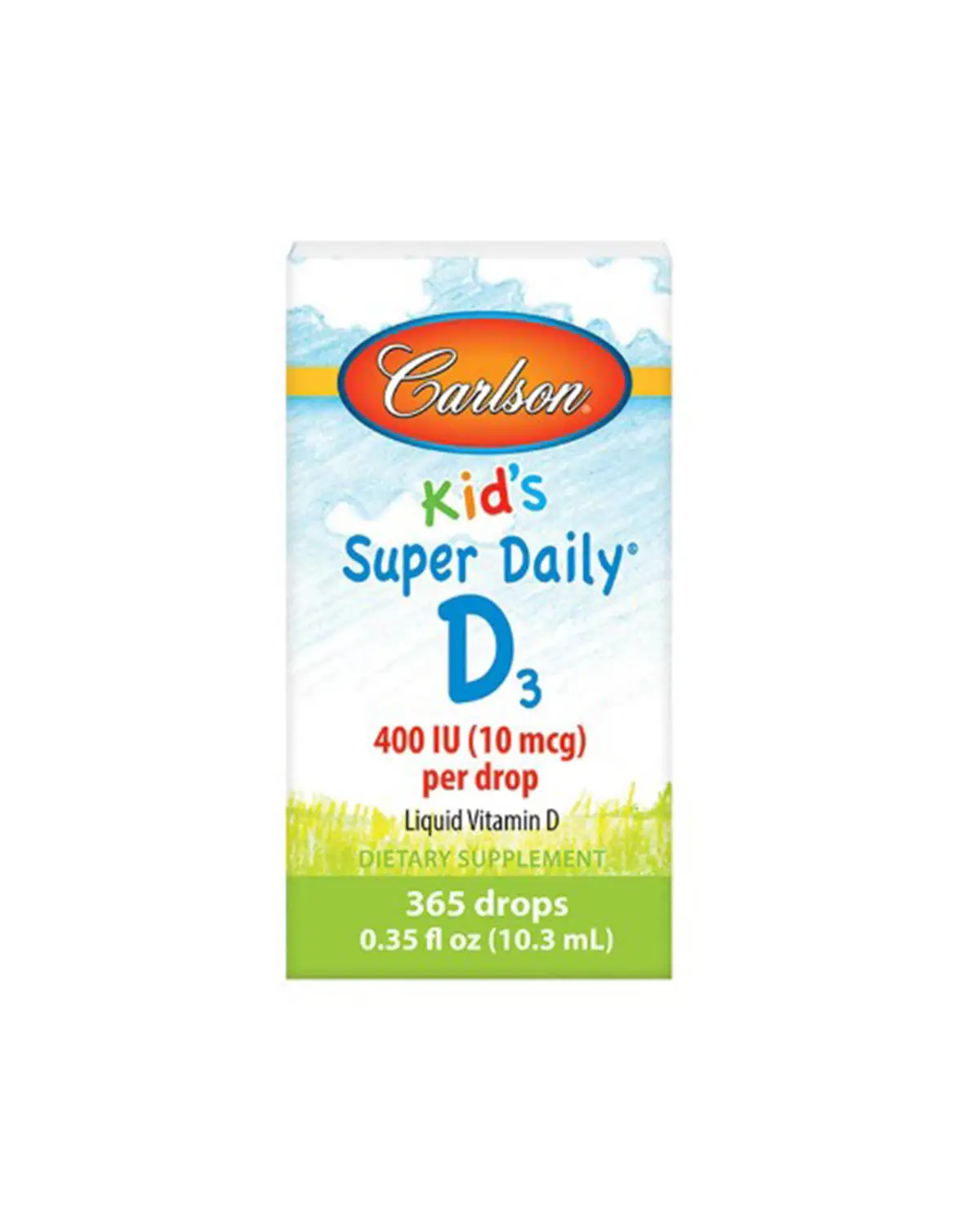 Витамин D3 для детей 400 МЕ | 10,3 мл Carlson Labs