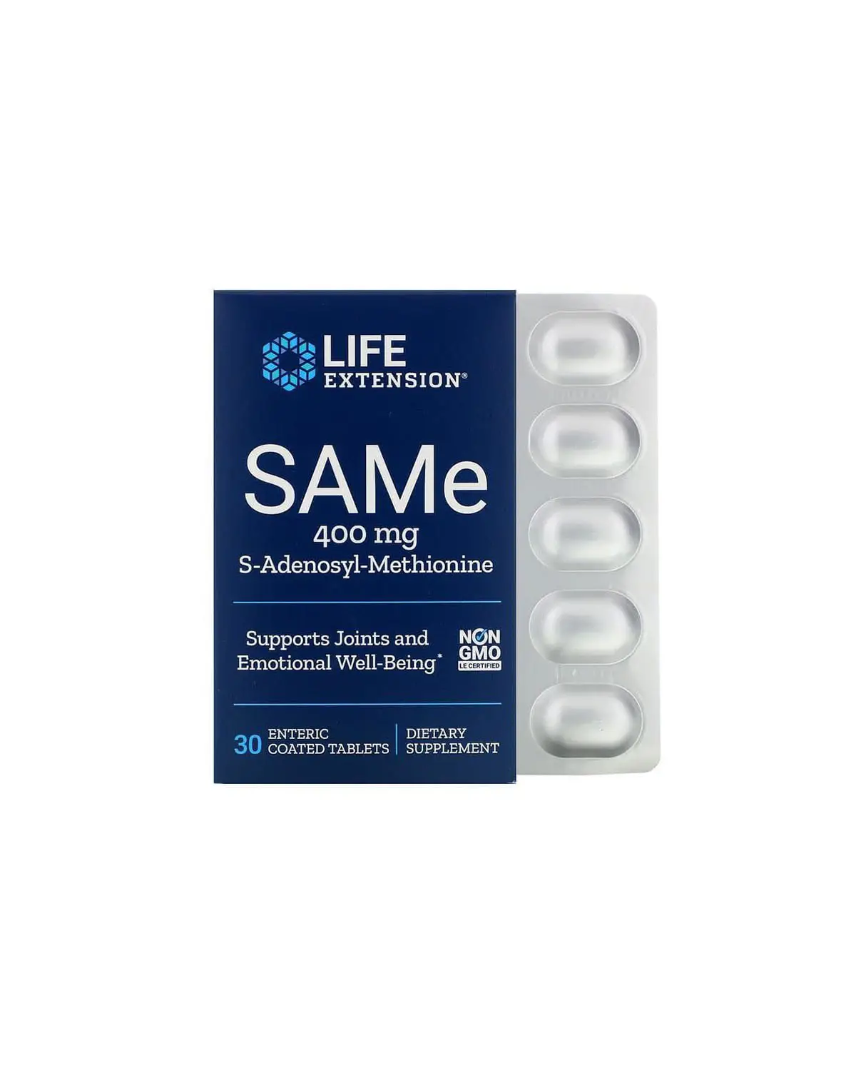 SAMe (C-Аденозил-Л-Метіонін) 400 мг | 30 таб Life Extension 20203884