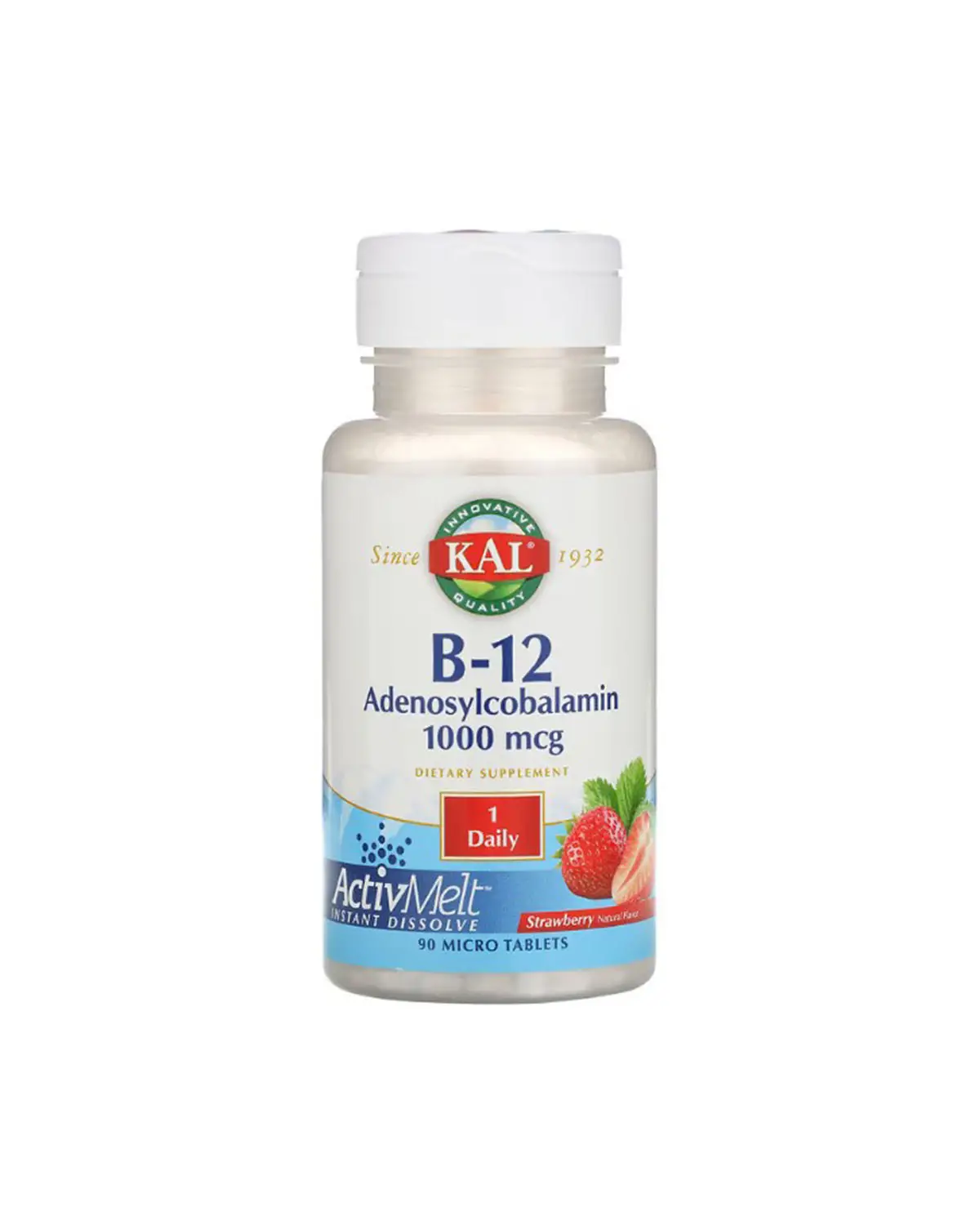 Вітамін В12 ( аденозилкобаламін ) полуниця 1000 мкг | 90 таб KAL 20203943