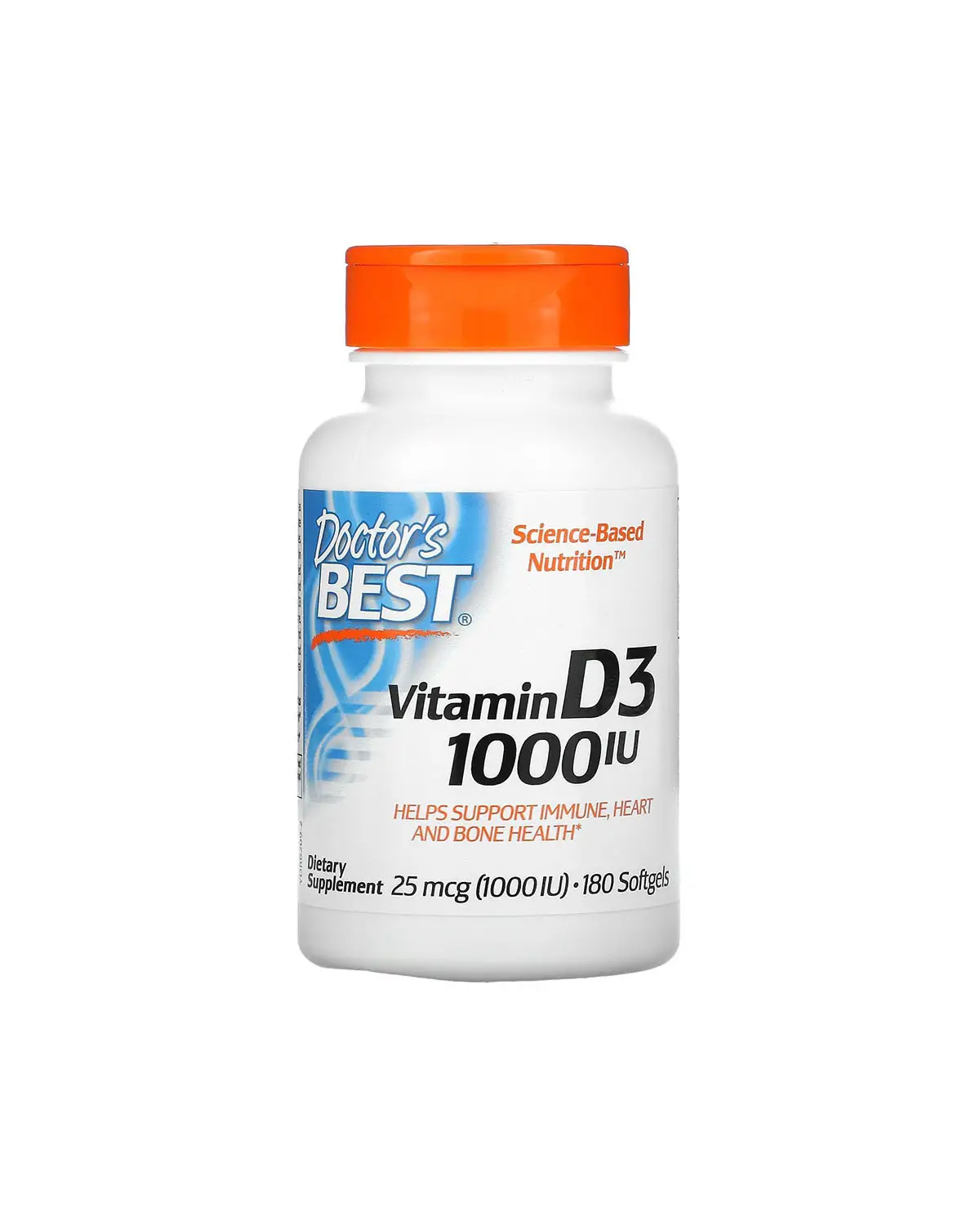 Вітамін D3 1000 МО | 180 кап Doctor's Best 20204002