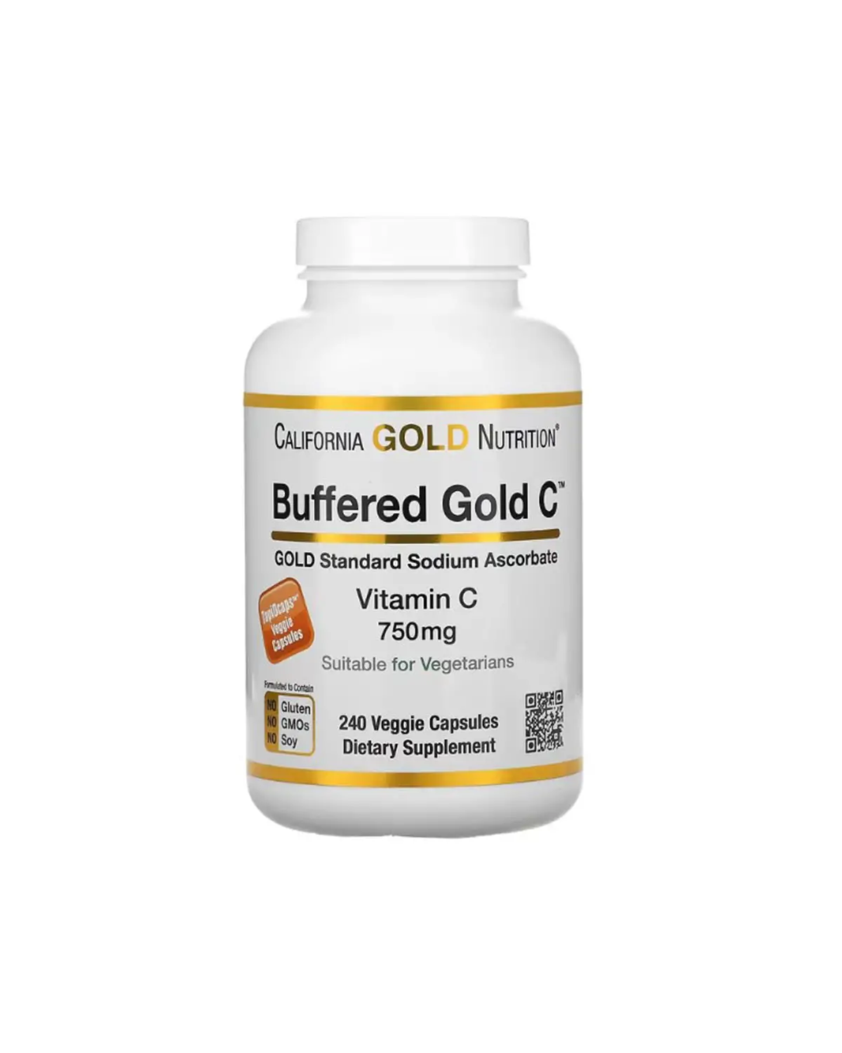Витамин С буферизованный 750 мг | 240 кап California Gold Nutrition 202040089