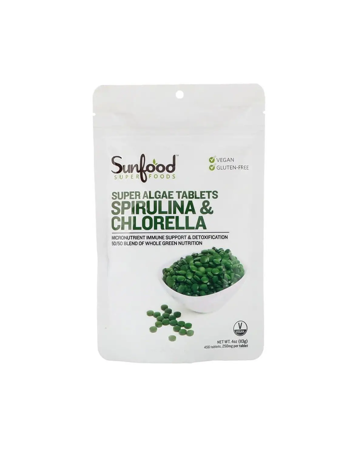 Спирулина и хлорелла 250 мг | 456 таб Sunfood 202040091