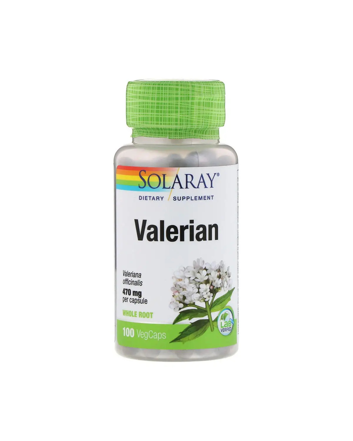 Валеріана 470 мг | 100 кап Solaray 202040092