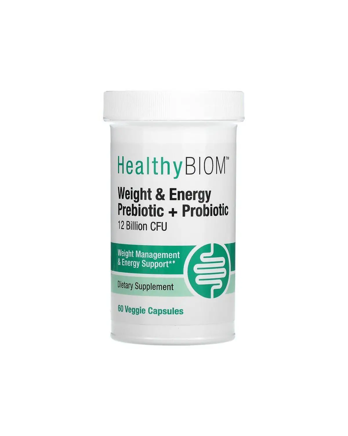 Пребиотик + пробиотик для контроля веса 12 млрд КОЕ | 60 кап HealthyBiom 202040237