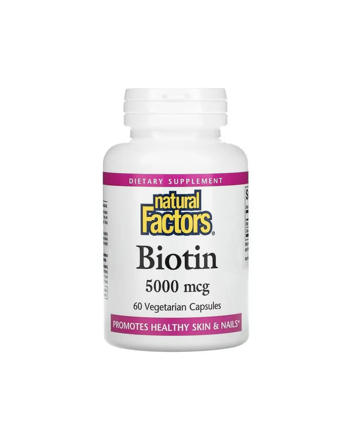 Біотин 500 мкг | 60 кап Natural Factors 202040238