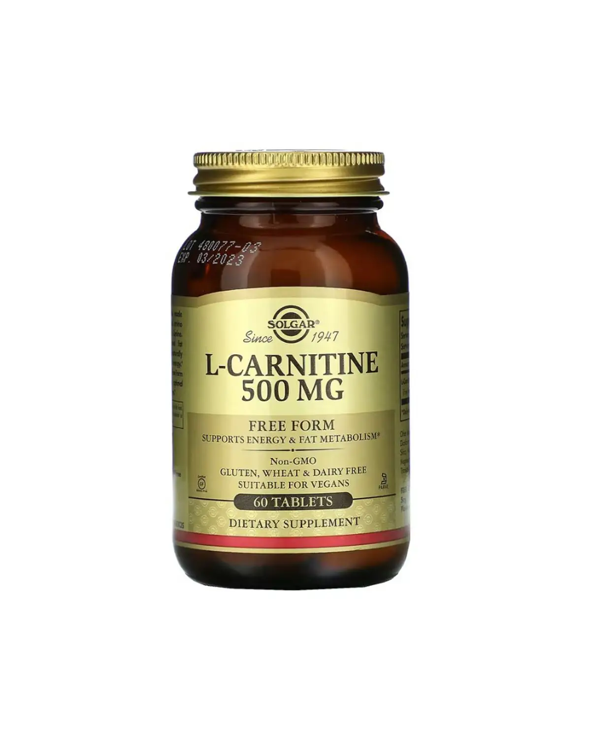 L-Карнітин 500 мг | 60 таб Solgar 202040286