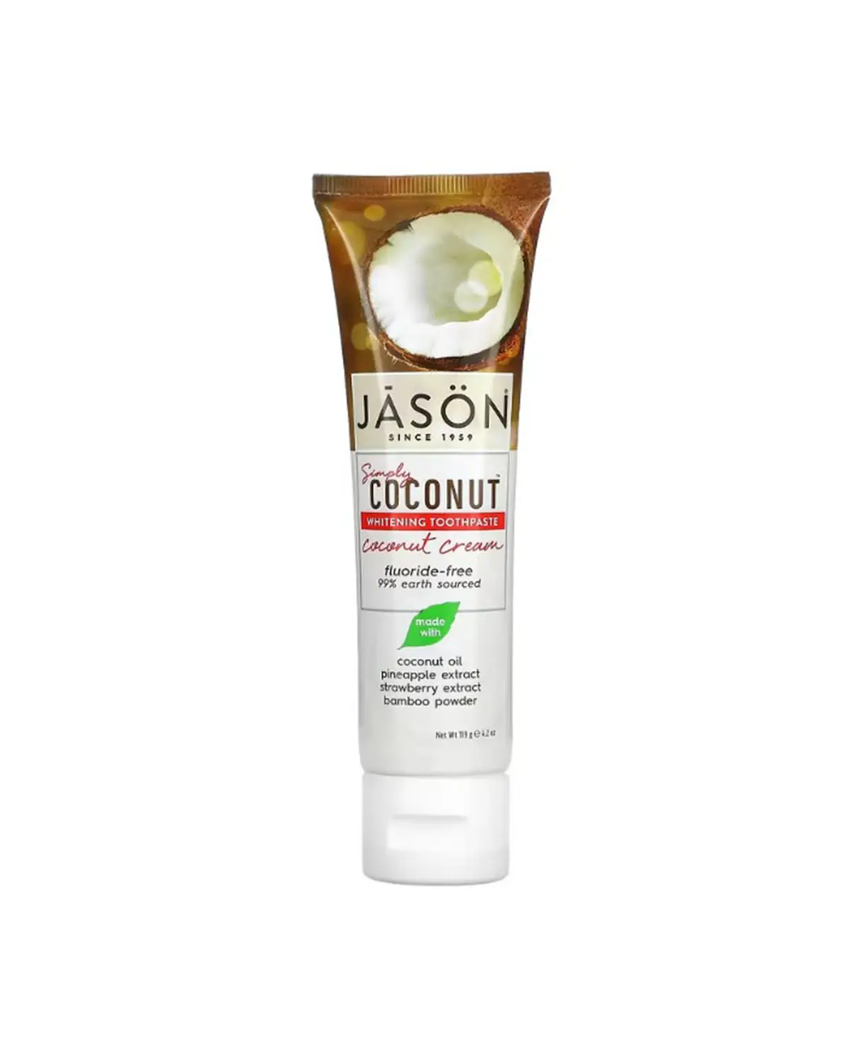 Отбеливающая зубная паста кокосовый крем | 119 г Jason Natural 202040295