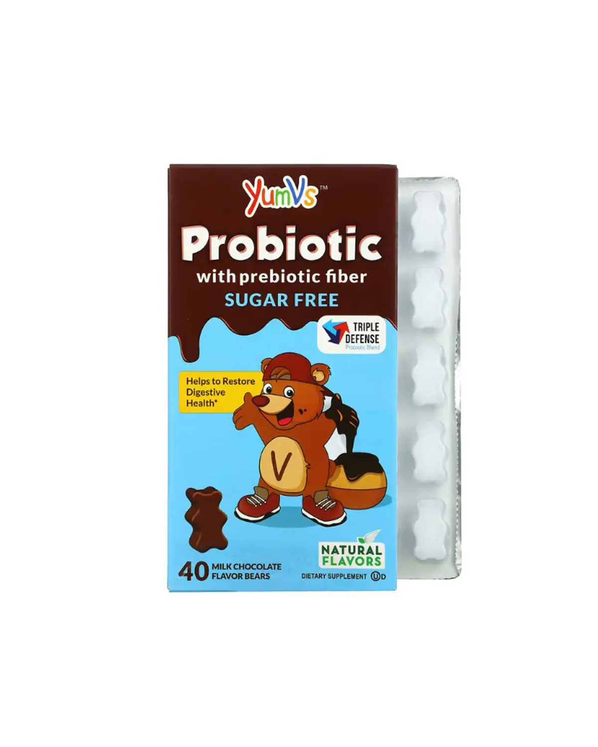 Пробиотик с пребиотической клетчаткой | 40 мишек Yum-Vs 202040340