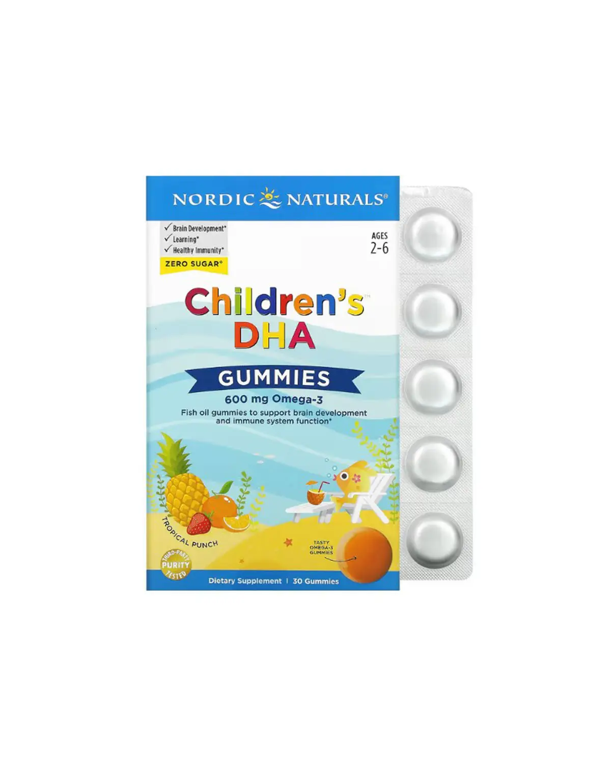 Омега-3 ДГК для детей 600 мг | 30 жев таб Nordic Naturals 202040455