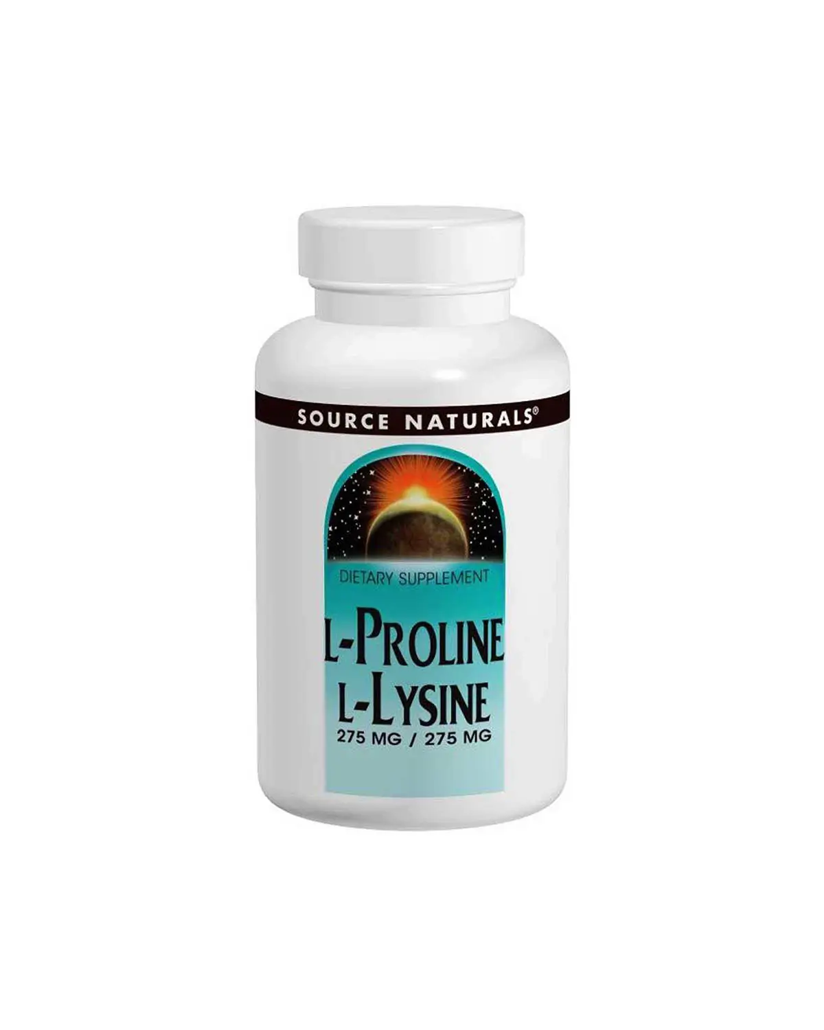 L-Пролін і L-Лізин 550 мг | 120 таб Source Naturals 202040528