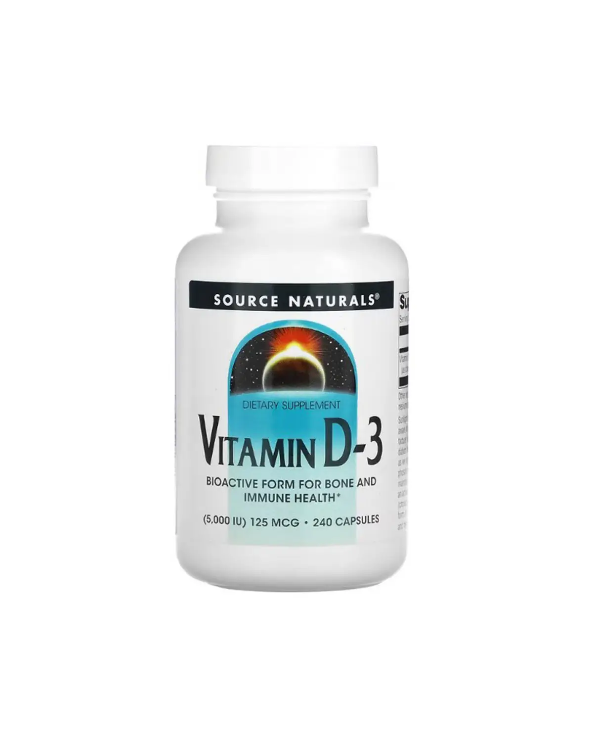 Вітамін D-3 5000 МО | 240 кап Source Naturals 202040588
