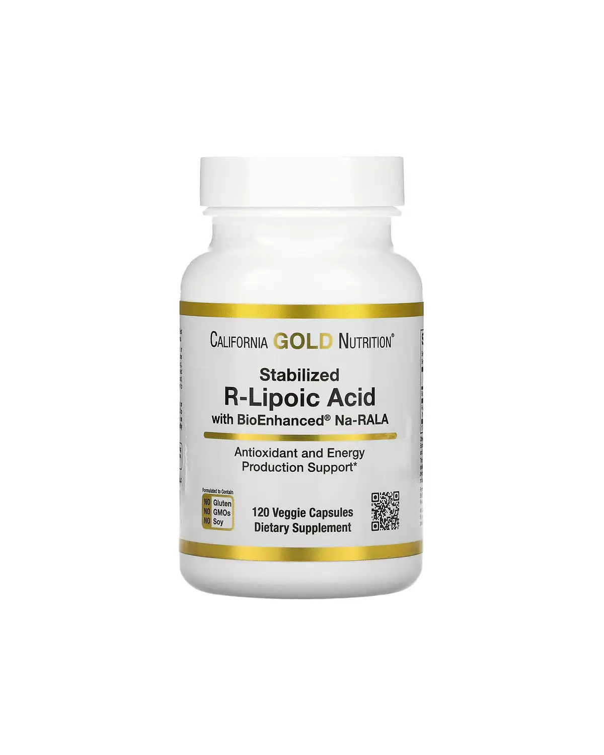 R-липоевая кислота стабилизированная | 120 кап California Gold Nutrition 202040590