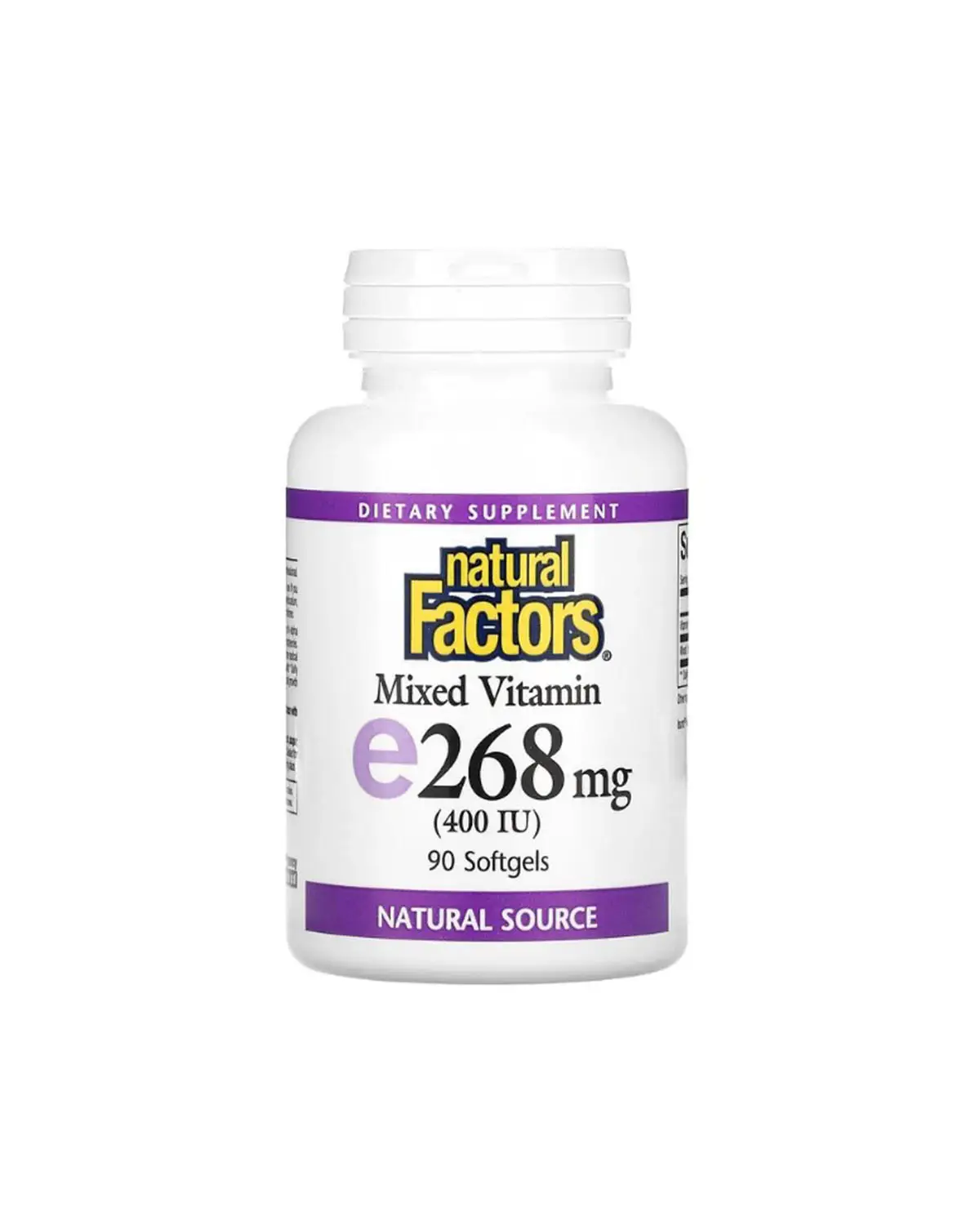 Вітамін Е 268 мг (400 МЕ) | 90 кап Natural Factors 202040706