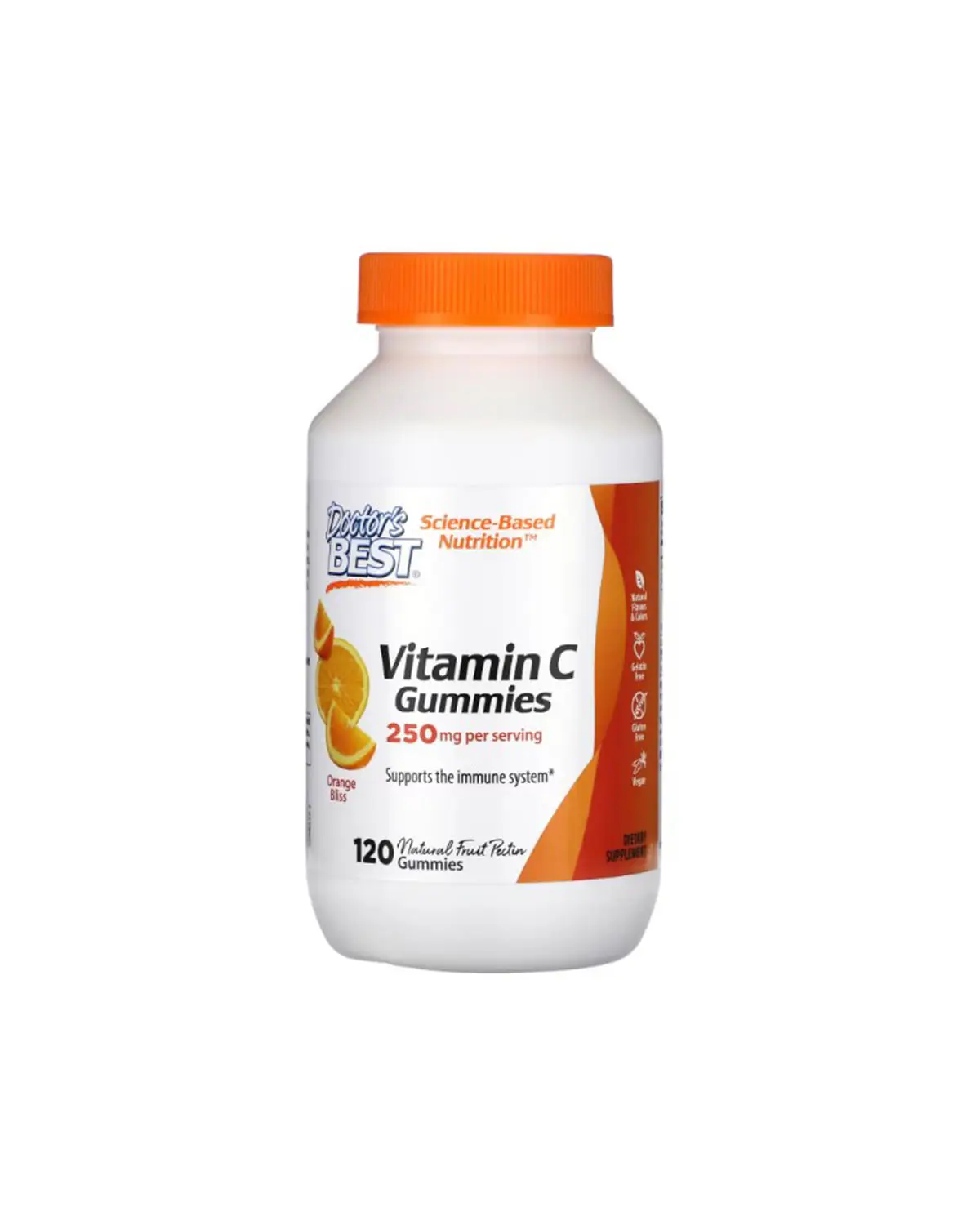 Вітамін C апельсиновий смак 125 мг | 120 жев таб Doctor's Best 20204893