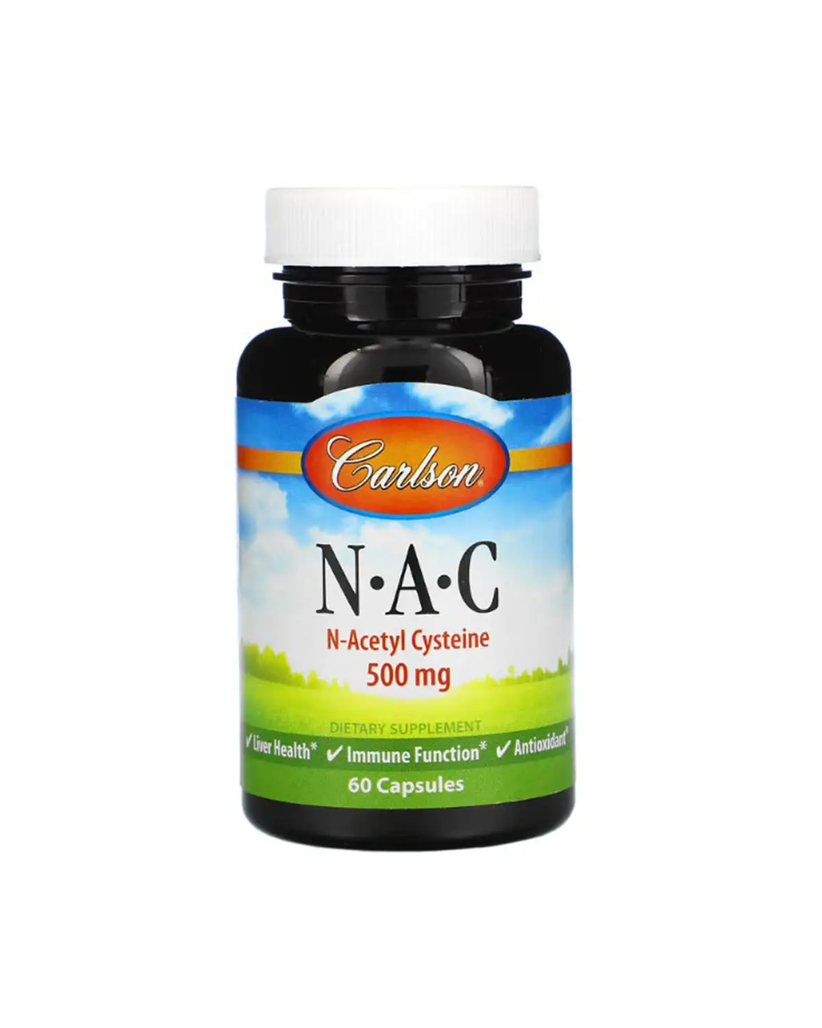 NAC (N-Ацетил-L-Цистеїн) 500 мг | 60 кап Carlson 20204979