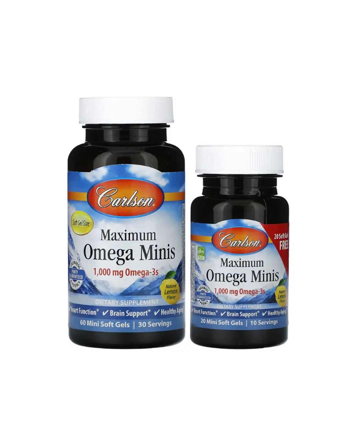 Омега-3 1000 мг лимон | 60 + 20 мини-кап Carlson 20204994