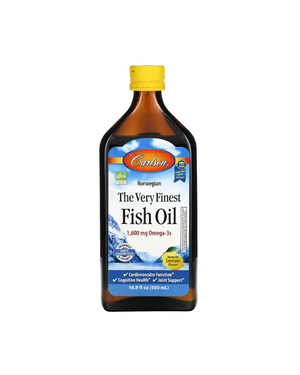 Рыбий жир Омега-3 1600 мг лимон | 500 мл Carlson 20205007