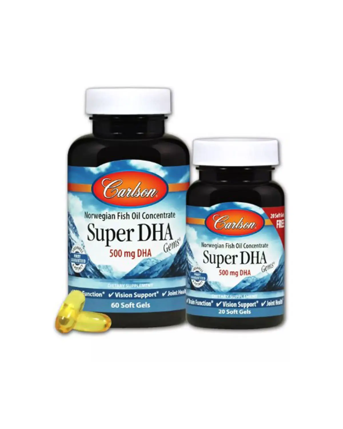 Супер ДГК 500 мг | 60 + 20 кап Carlson 20205009