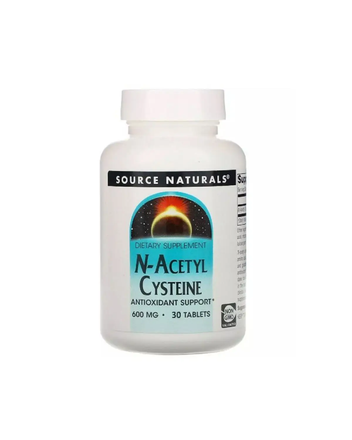 NAC (N-Ацетил-L-Цистеїн) 600 мг | 30 таб Source Naturals 20205021
